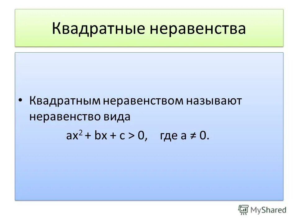 решение квадратных неравенств 9 класс конспект урока