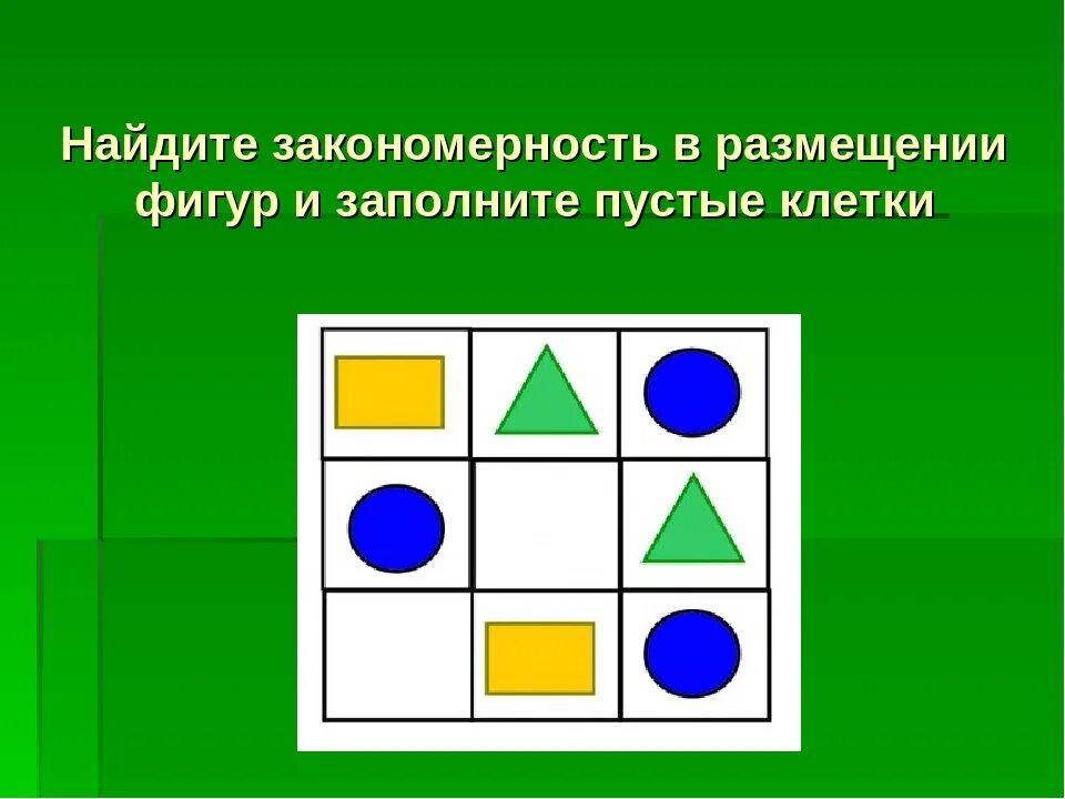 Найти закономерность фигур. Закономерность фигур. Закономерность в расположении фигур. Закономерность из геометрических фигур. Найди закономерность и заполни пустые клетки.