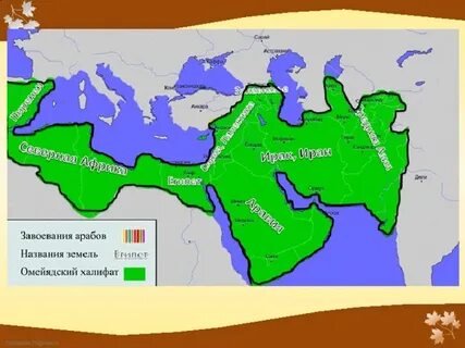 Территория арабского халифата при мухаммеде
