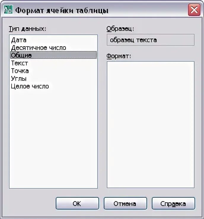 Возможные форматы ячеек. Возможные форматы ячеек