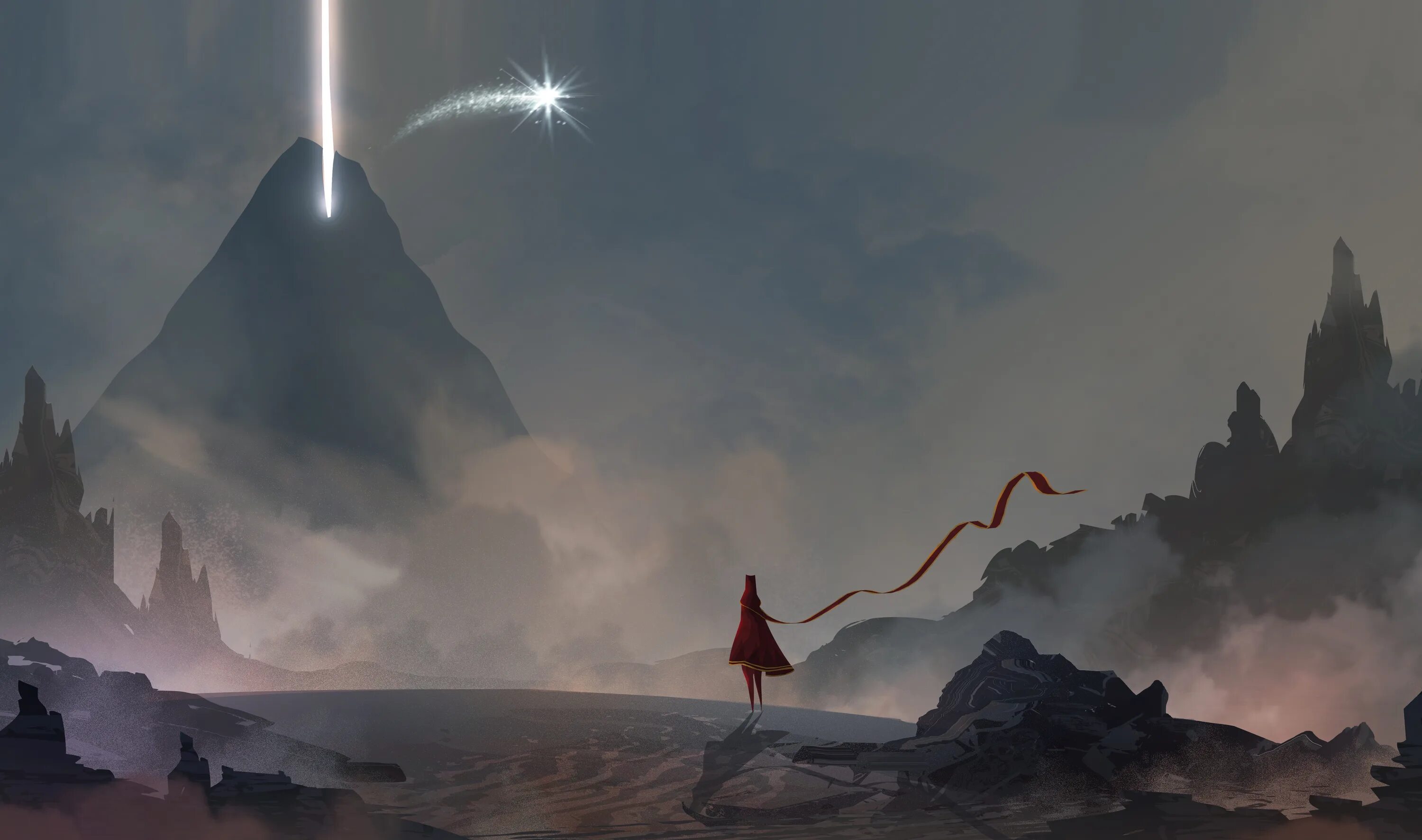 Journey stories. Journey игра. journey (игра, 2012). journey игра арты. journey пейзажи.