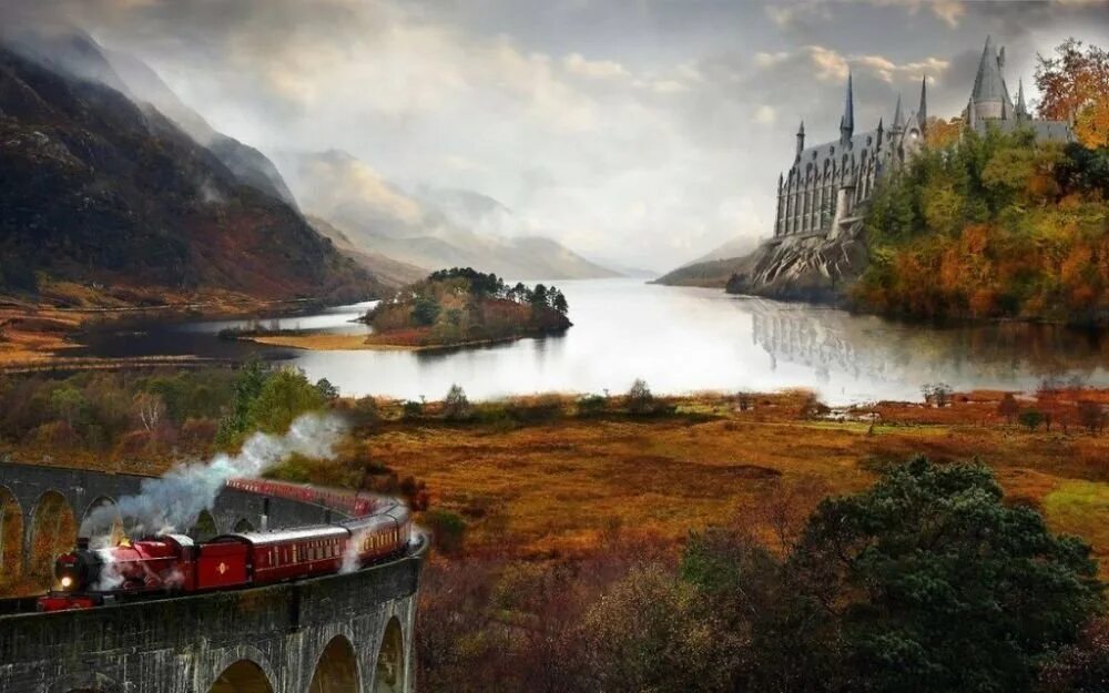 Хогвартс. Виадук гленфиннан. Долина гленко в шотландии. Долина хогвартса. Долина хогсмида платформы для приземления.