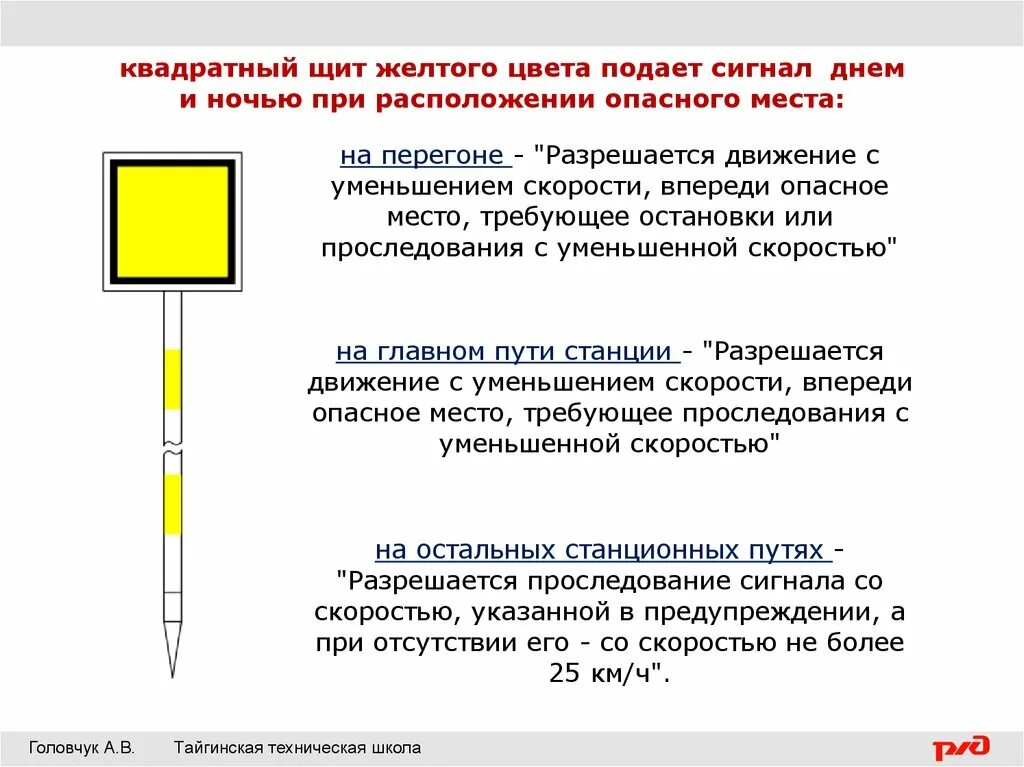 Какое расстояние от сигнальных знаков начало