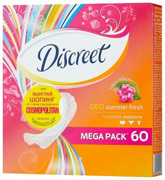 Прокладки дискрит ежедневные 60 штук. Прокладки ежедневные discreet deo summer fresh multiform 60 шт. прокладки ежедневные discreet, multiform 60 шт.. прокладки ежедневные discreet multiform deo summer fresh, 20 шт. discreet ежедневные женские гигиенические прокладки deo summer fresh multiform 60шт.
