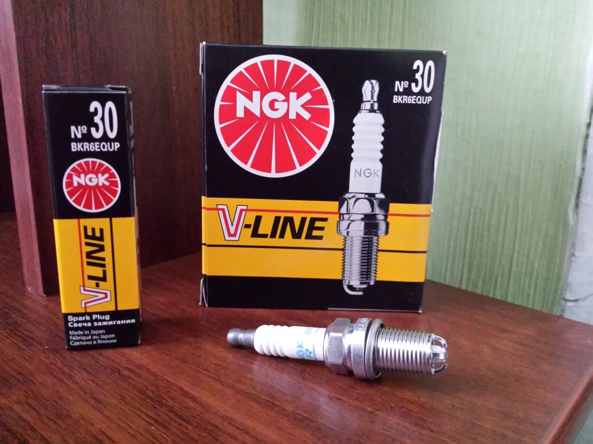 NGK V-line 30. NGK V-line 55.