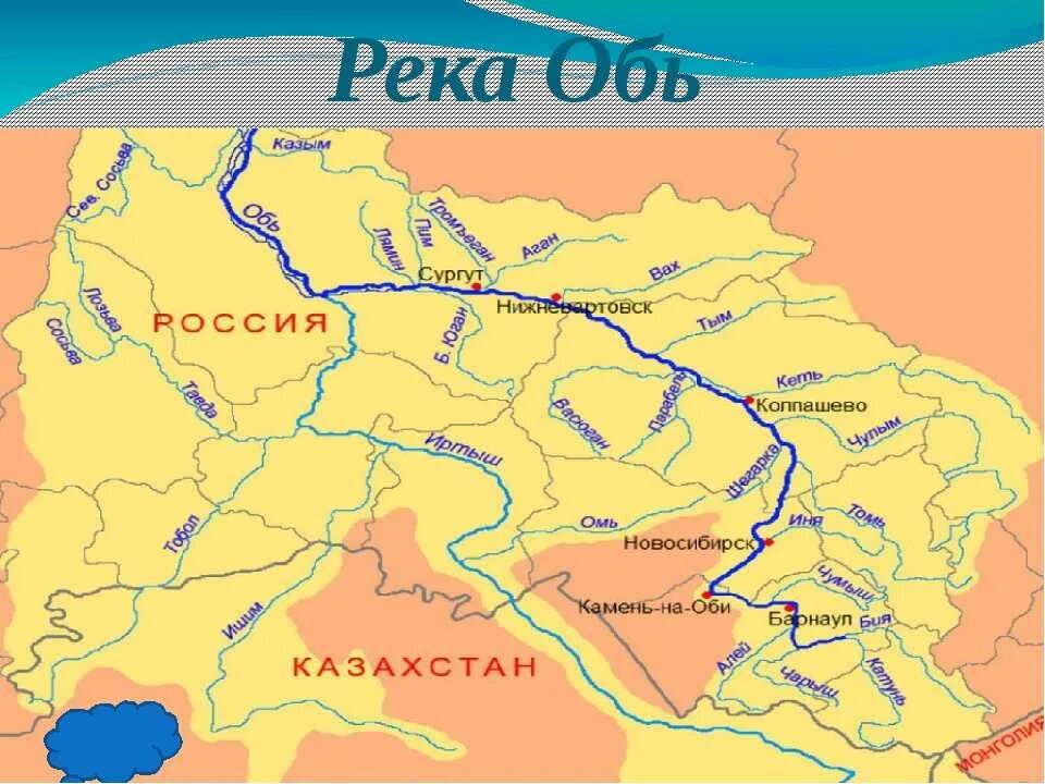 Бассейн реки Обь. Исток и Устье реки Обь на карте. Исток реки Обь на карте. Река Обь на карте. Длинный приток иртыша