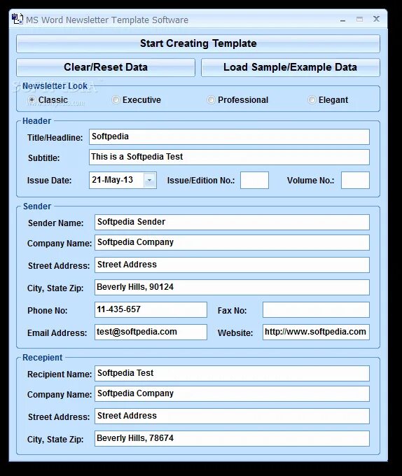Recipient name
