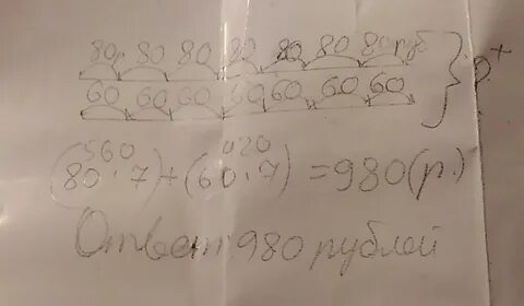 Аня купила 6 огурцов по 33 рубля