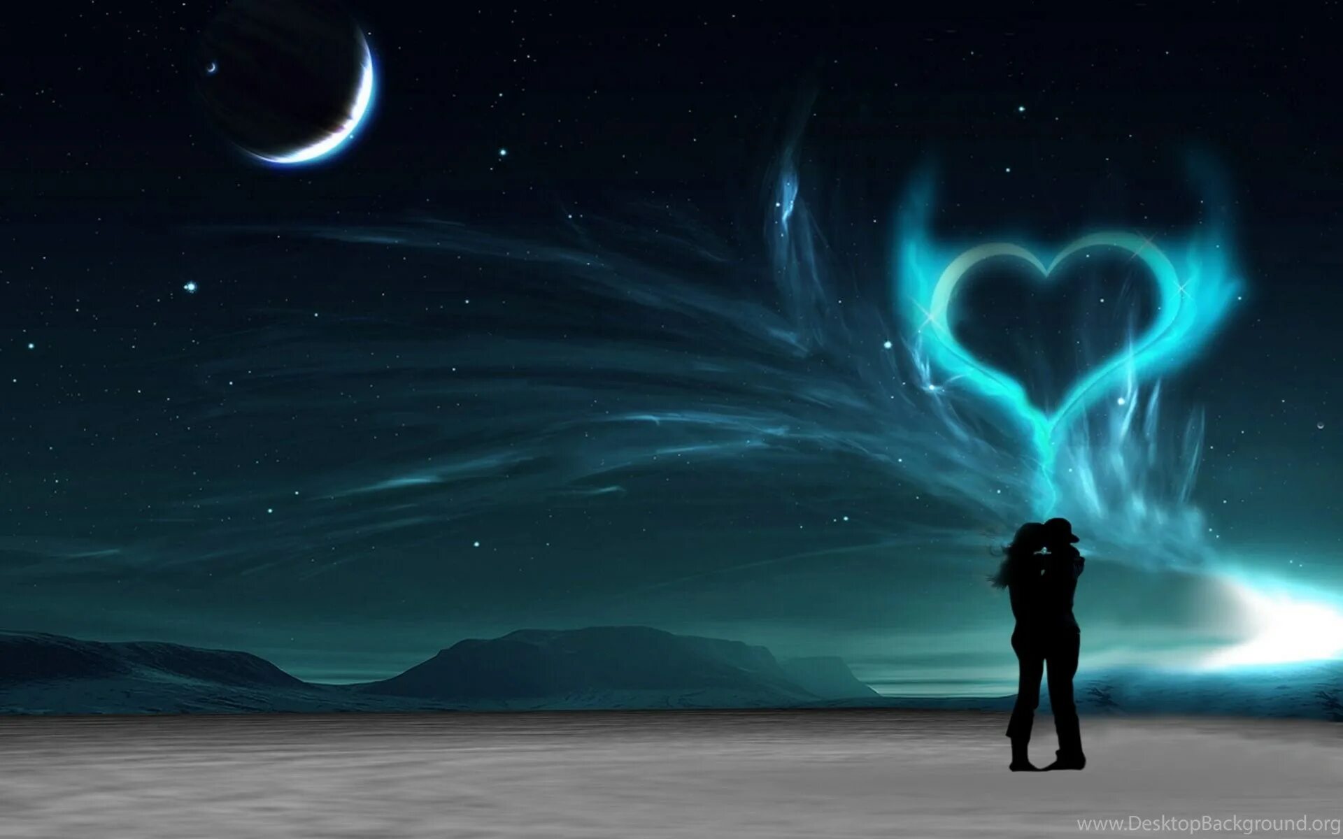 Доброй ночи романтично. Ночь любви. Космос любовь. Влюбленные в космосе. Сердце ночи.