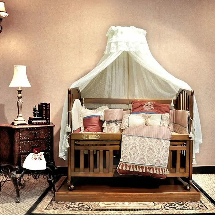 San bao. Senbodulun кроватка. Senbodulun кроватка люлька. Детская кровать с люлькой и балдахином. Дубайская кровать с люлькой.