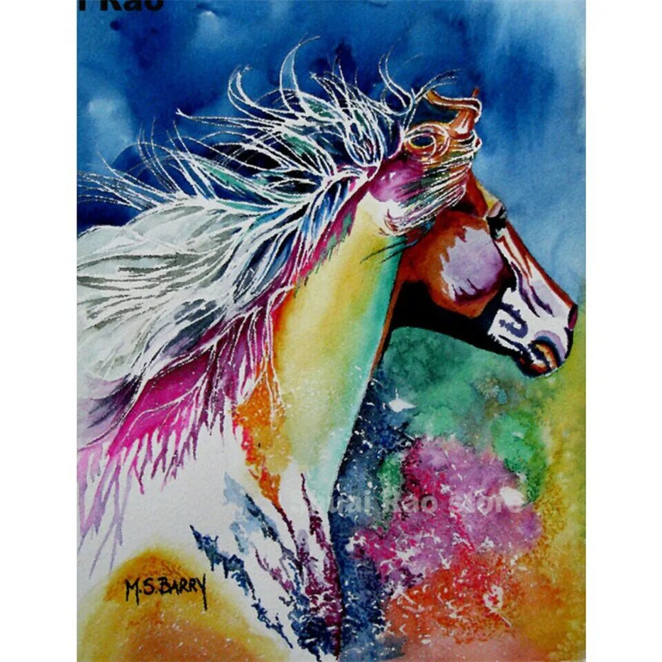 Картина Единороги. Цветные лошадки. Единорог абстракция. Единорог на картинах художников. Дали единорог