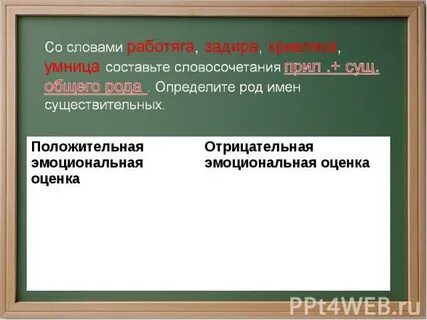 Словосочетания общего рода
