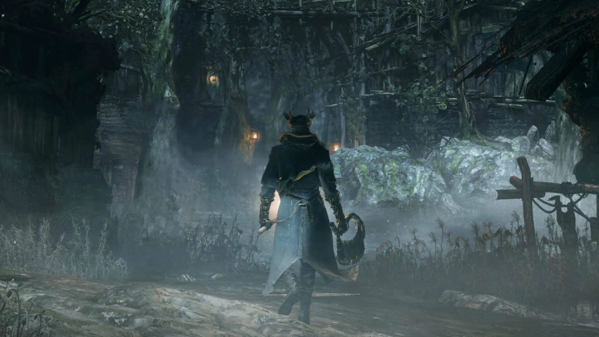 Запретный лес bloodborne. Бладборн запретный лес. bloodborne пробуждение. запретный лес bloodborne фонари. bloodborne колдун.