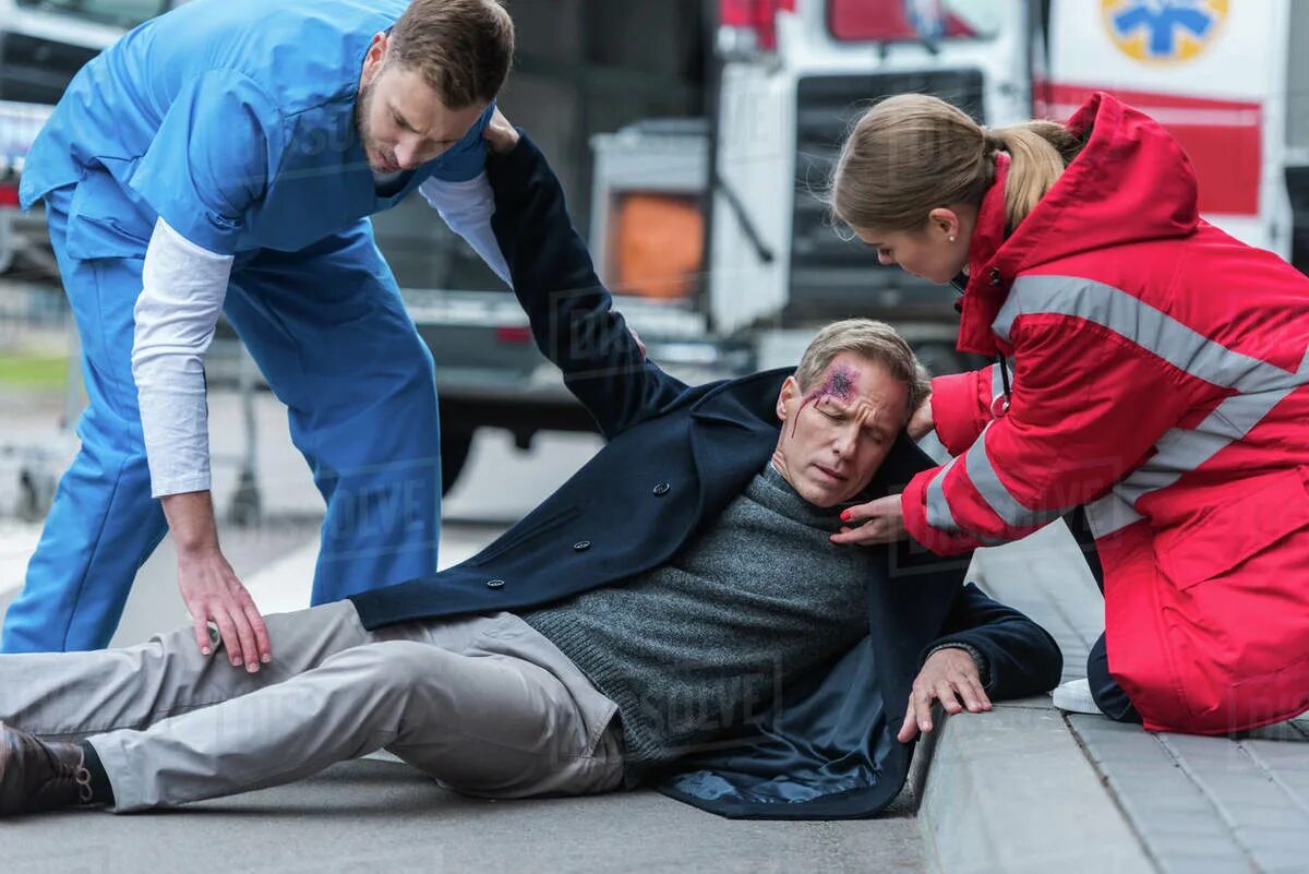 Injured man. Injured man