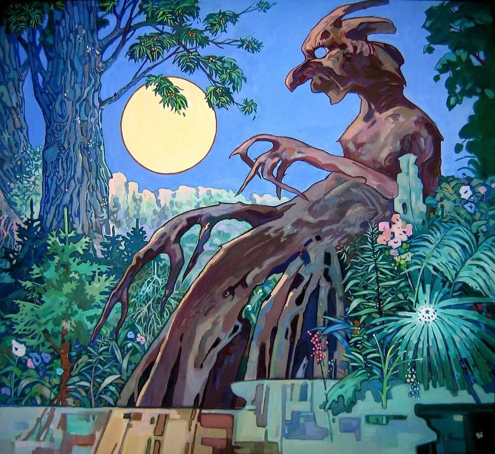 герои татарских сказок шурале. лесной дух шурале. художник ахметгараев рауф. г тукай шурале. " шурале"-иллюстрации.