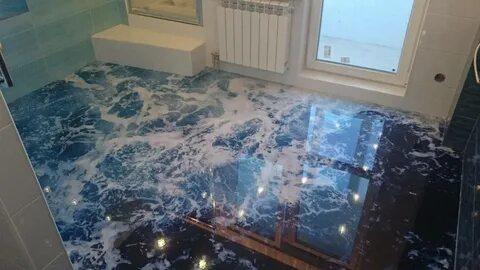 Наливной пол вода
