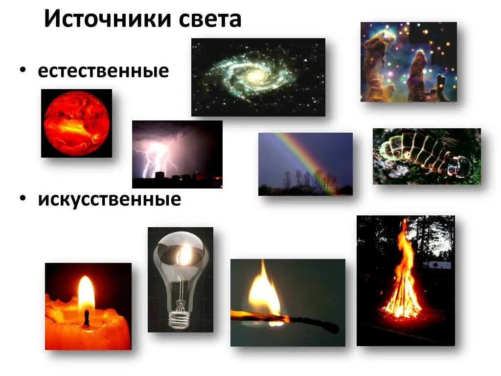 Искусственные источники света. Искуственные источник ссвета\. Естественные и искусственные источники света. Натуральные и искусственные источники света.