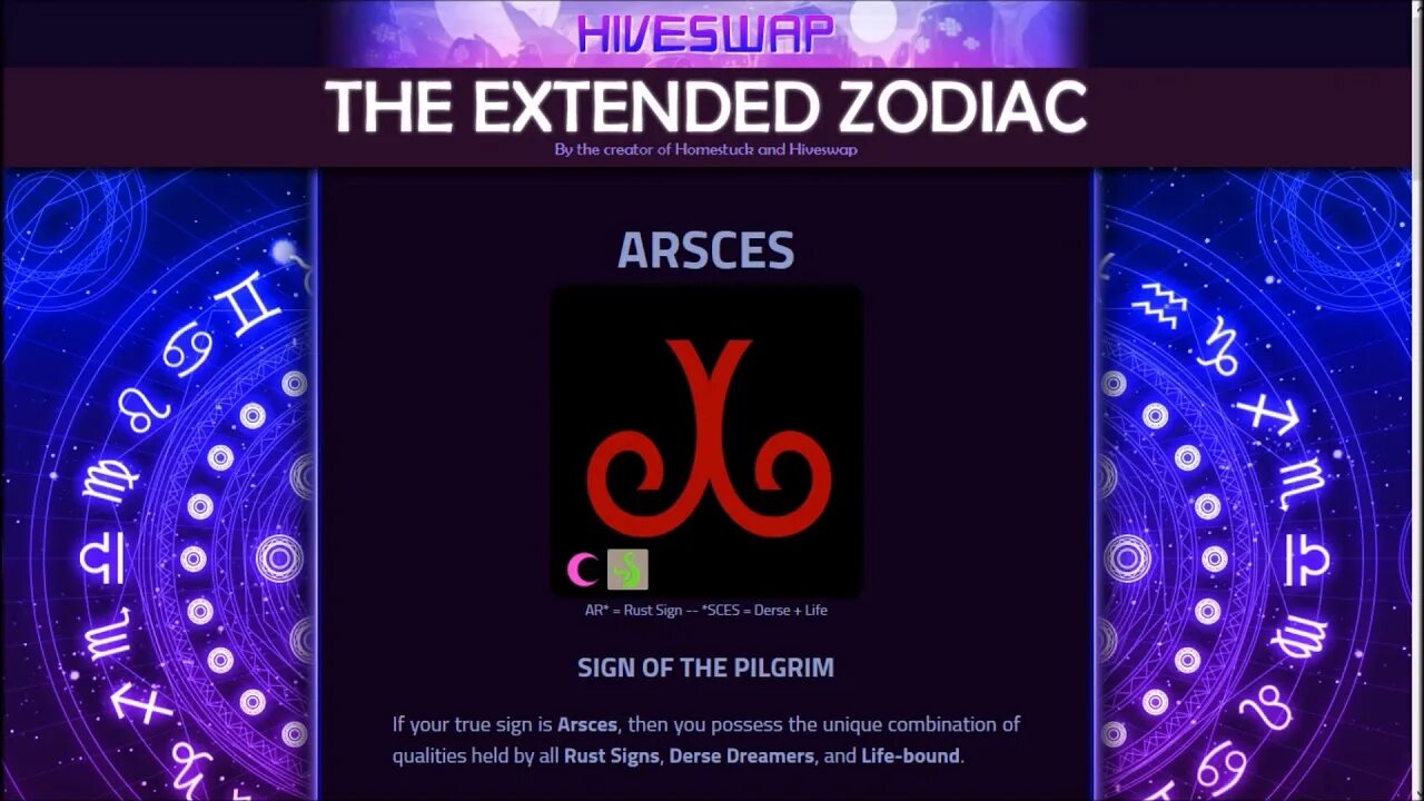 Hiveswap Extended Zodiac. Homestuck Extended Zodiac. Хайвсвап знаки зодиака.