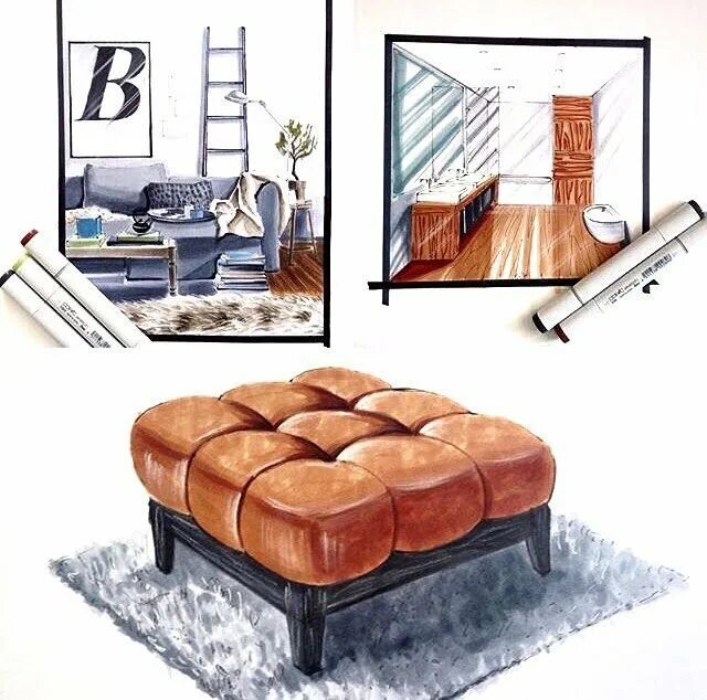 Скетчинг диван. Диван маркерами. Диван скетч. Диван маркерами. Диван маркерами.