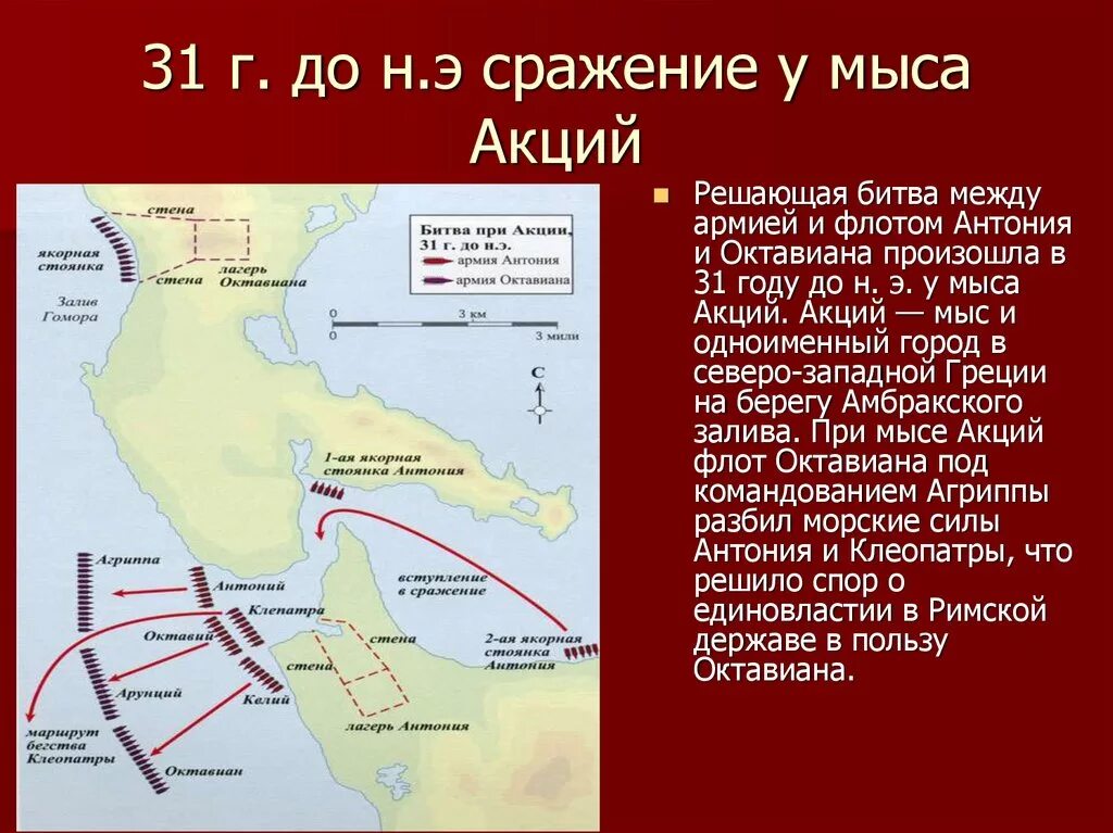 Сообщение о 1 морской победе римлян. Битва флотов Антония и Октавиана. Сражение флотов Октавиана и Антония у мыса. Бой флотов Октавиана и Антония год сражения мыс. Сражение Октавиана и Антония у мыса акций.