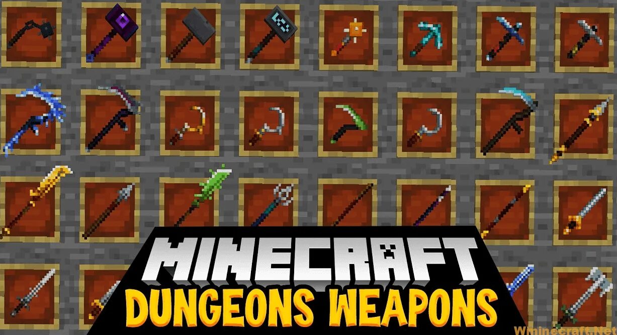 Оружие средневековья мод майнкрафт. MC Dungeons Weapons. Minecraft Dungeons оружие. Dungeons weaponry крафты. MC Dungeons Weapons крафты.