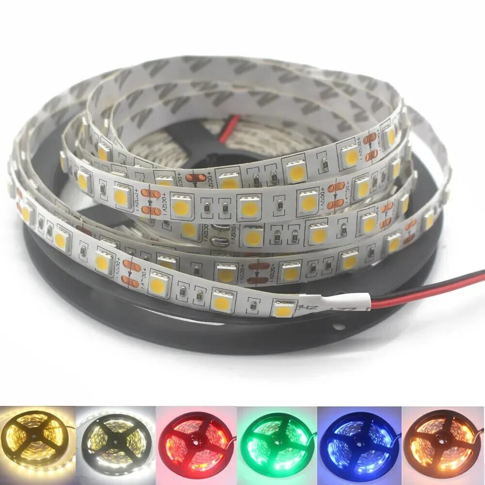 Лента светодиодная 5050 12в 5м (микс) (50шт). Лента 5050 12в. Диод 5050 RGB SMD 12v. Лента светодиодная 300 led, 5 м, 12в, 4,8вт\м «холодный свет».