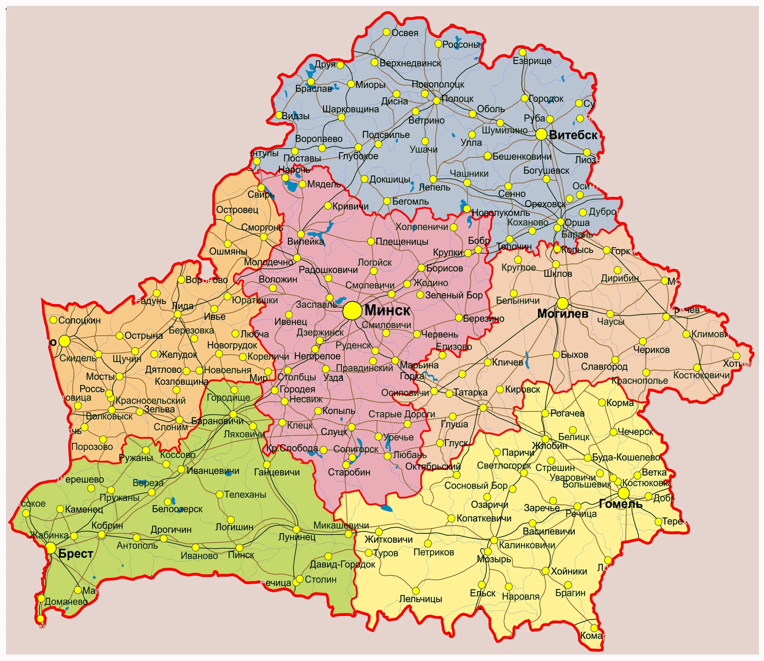 Местоположение гродно. Карта Белоруссии по областям. Карта Беларуси с городами. Карта Беларуси с областями. Карта Белоруссии с областями.