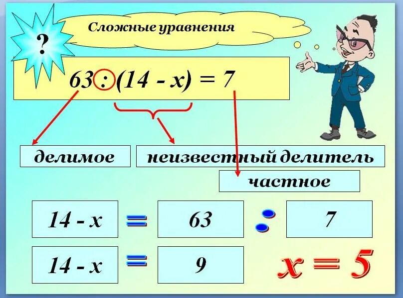 Частность в математике. Решение сложных уравнений. Сложные уравнения. Уравнения 4 класс. Решить сложное уравнение.