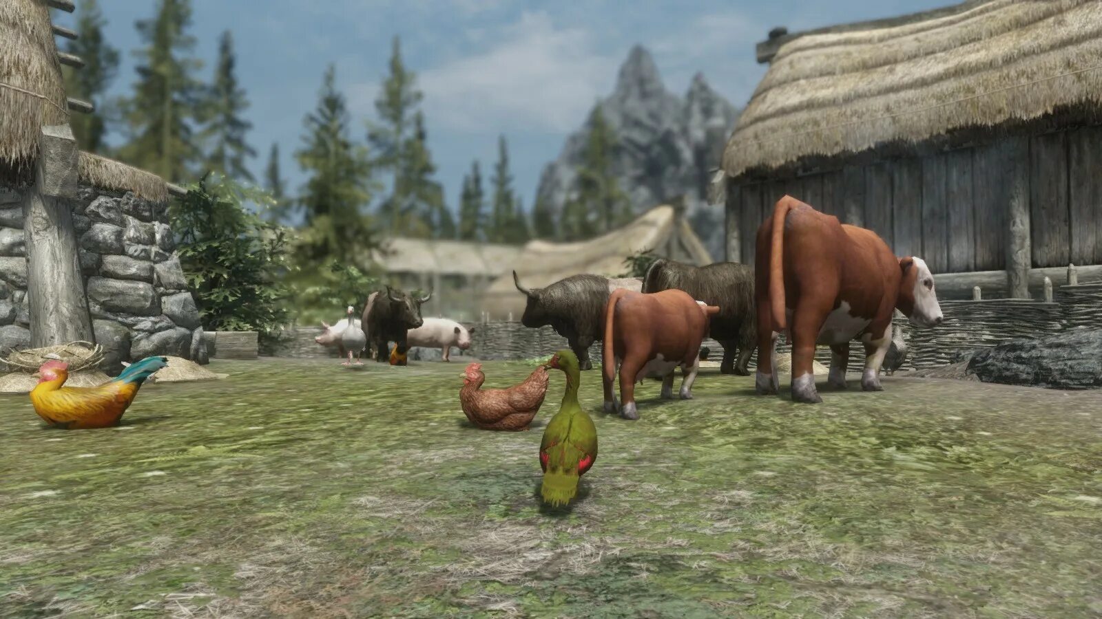 Animals skyrim. Скайрим ездовые животные. Skyrim фермерские животные. Скайрим мод на питомцев. Скайрим домашние животные.