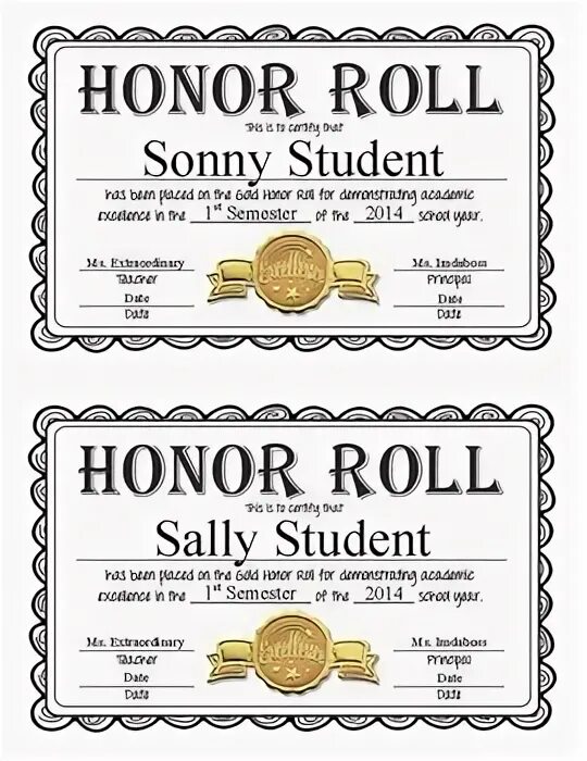 Certificate of Honor. Roll of honour ЛЧ. Honor Roll in University.