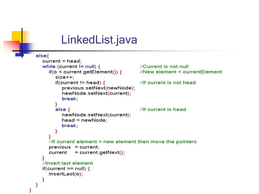 Linkedlist java