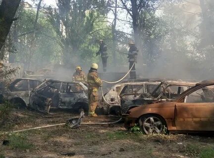 Сгорела парковка