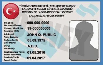 Турецкое разрешение на работу. Как выглядит разрешение на работу в турции. Внж турции. Рабочий икамет в турции. Права турция.