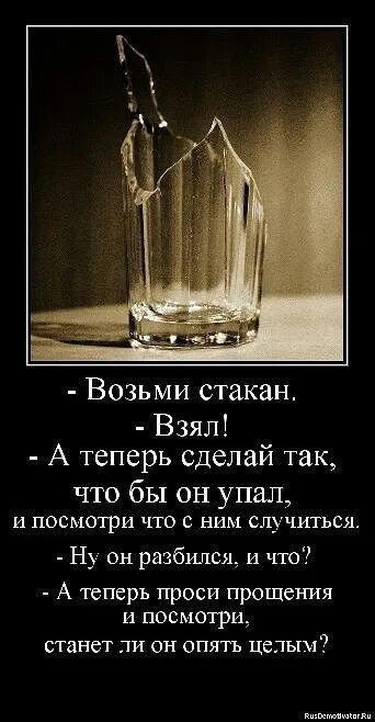 Высказывания про стаканы. Разбитый стакан. Стакан цитаты. Цитата про разбитый стакан.