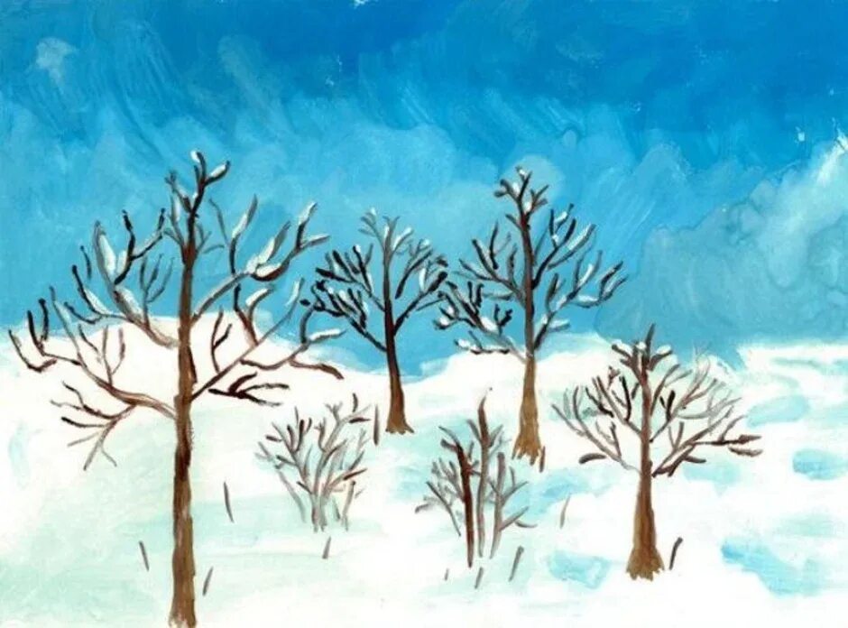 Деревья в снегу вторая младшая группа рисование. Рисование «деревья в инее» (т. с. Комарова, стр. 91). Рисование зимний лес. Зимний пейзаж рисование в подготовительной группе. Рисование зима подготовительная группа.