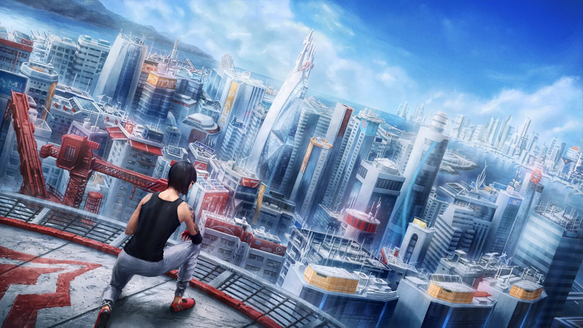 Города в компьютерных играх. Фейт Mirrors Edge арт. Mirrors Edge Catalyst город. Mirrors Edge 2. Mirrors Edge город.