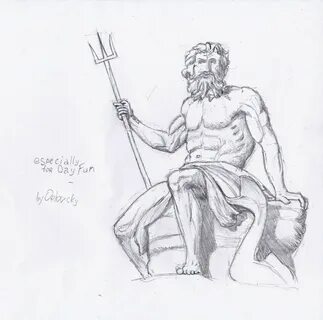 Посейдон нарисовать