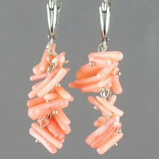 Коралловые серьги