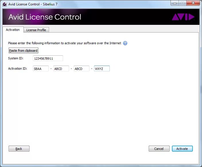 Activate control