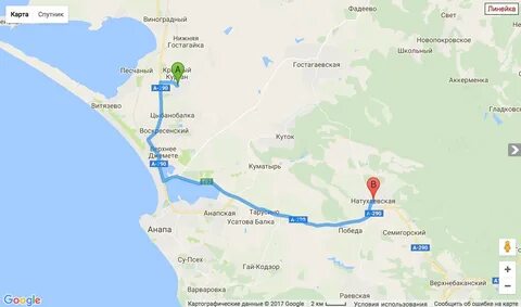 Как проехать в анапу