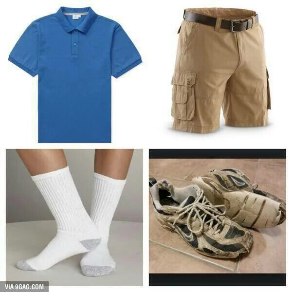 Dad outfit. Typical dad’s clothes. The White dad Starter Kit. Dad look.