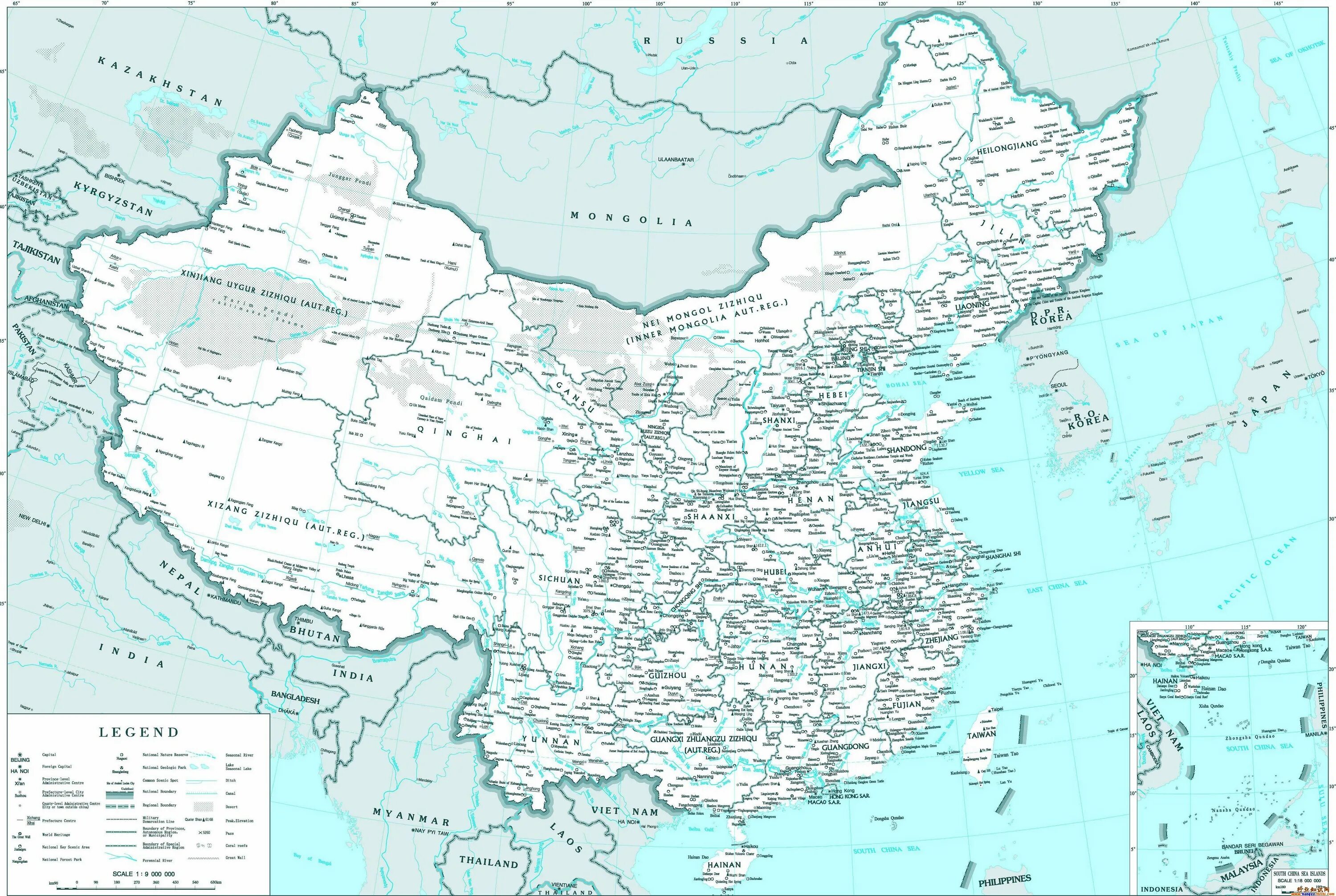 Map of china. Карта Китая на русском языке. Карта Китая 2023 на русском языке с городами. Карта Китая 2023 года. Китай карта географическая.