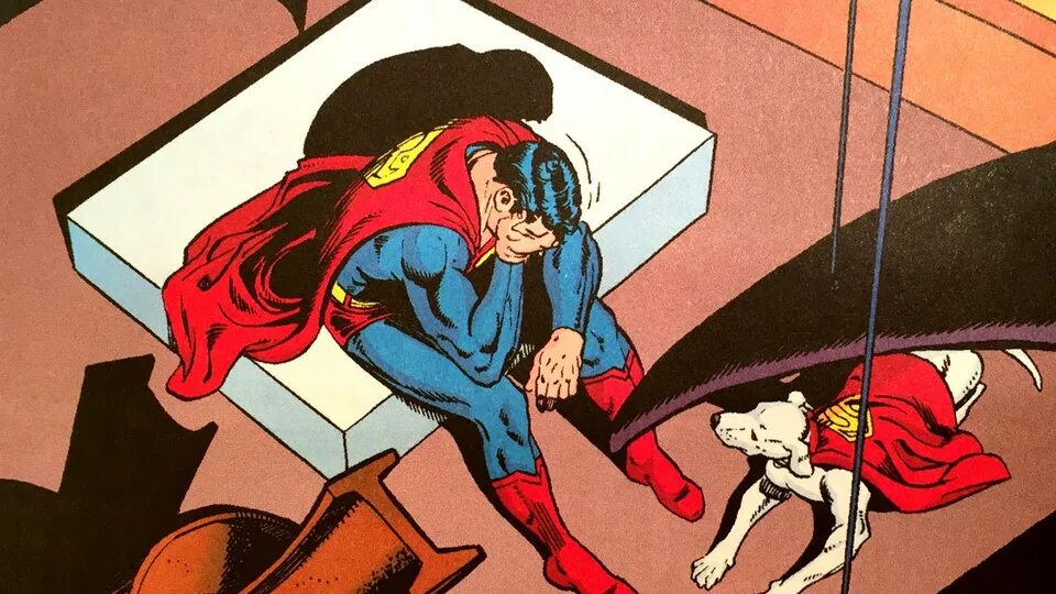 Супермен DC Comics. Супермен 1978 Лекс Лютор. Уставший Супермен. Усталый Супергерой.
