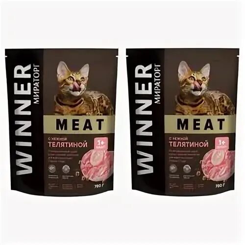 Корм сухой winner meat для взрослых кошек с телятиной, 750г. Корм Виннер для кошек с нежной телятиной. Корм меат для кошек winner. Корм для котят Мираторг winner.