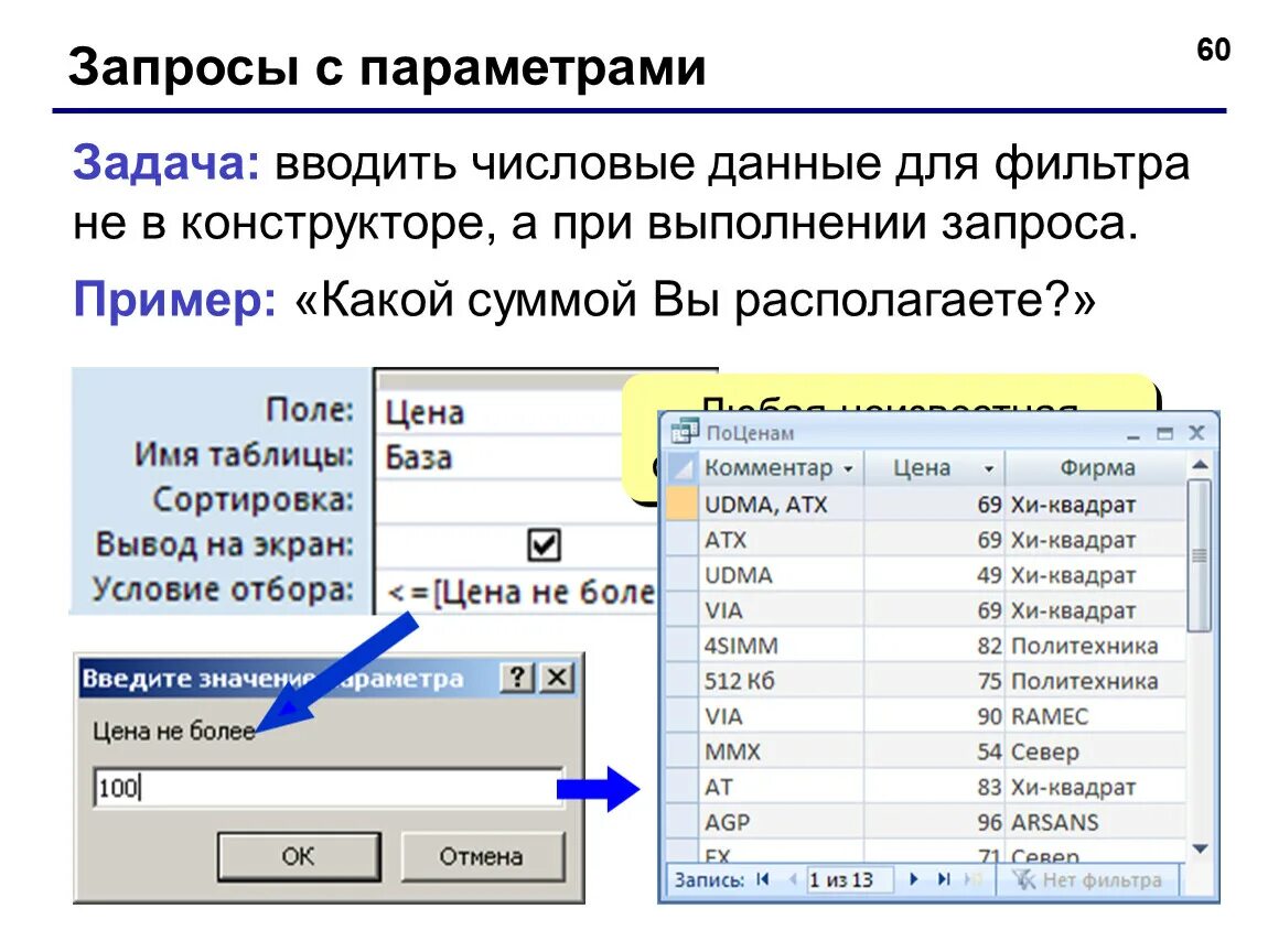 Access запрос на добавление данных. Запрос с параметром в access. для чего используется запрос с параметром. запрос на выборку с параметром access.