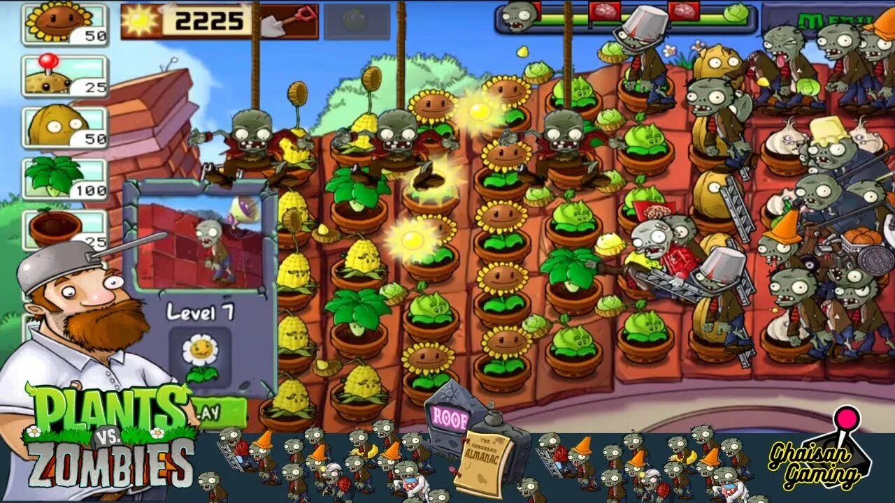 Растения против зомби игра. PVZ 1 геймплей. Plants vs Zombies крыша. Растения против зомби 1 мобайл мини игры.