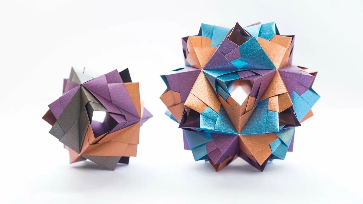 Оригами. Кусудама. Современное оригами. Кусудама куб.