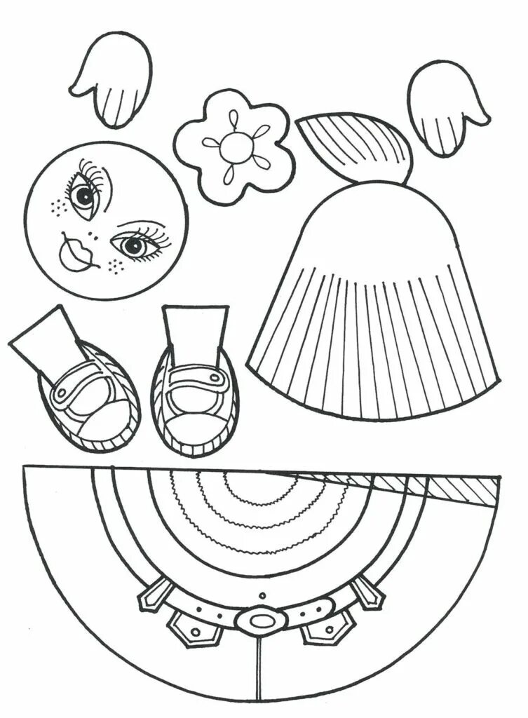 Шаблоны для поделок. Раскраски поделки. Заготовки для аппликаций. Поделки для детей шаблоны. Шаблоны куклы масленицы из бумаги распечатать