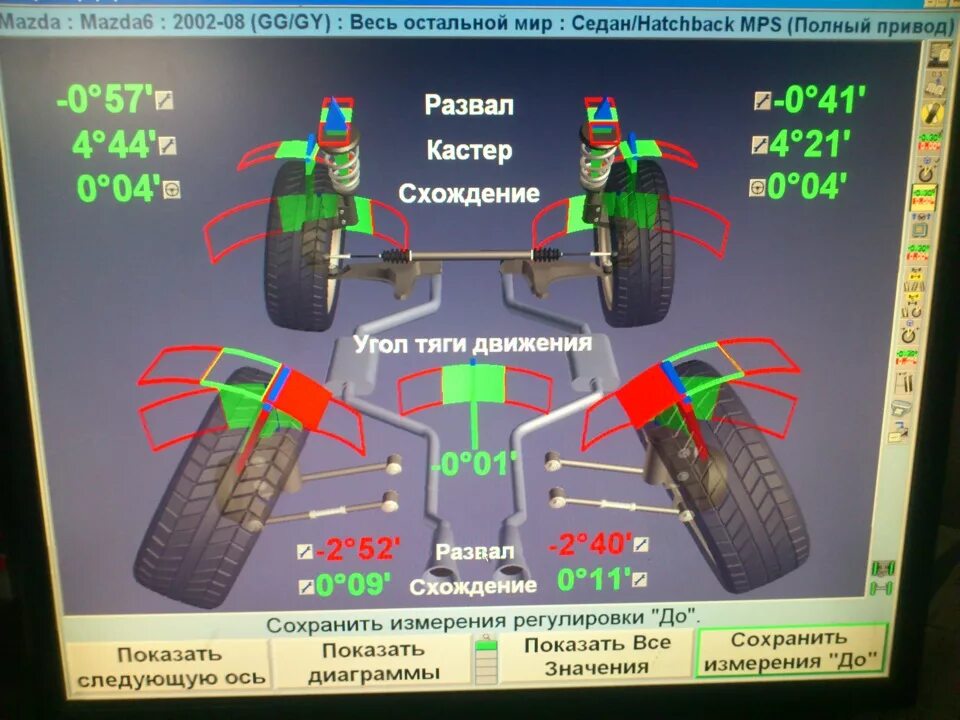 Развал схождение после замены стоек стабилизатора. Сход развал Мазда 6 gg. Сход развал Мазда 6 GH. Мазда Вт 50 сход развал. Развал схождение передних колес Мазда 6 GH.