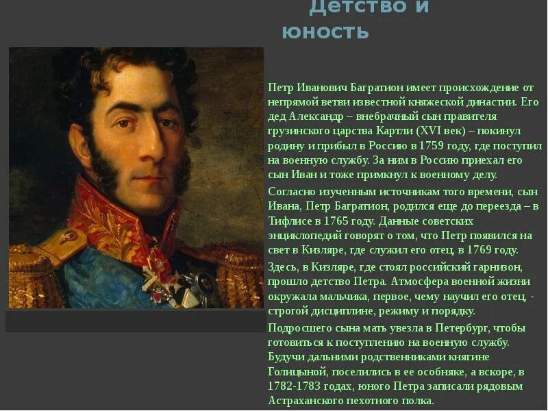 Герои отечественной войны 1812 года кратко биография. Багратион 1812.